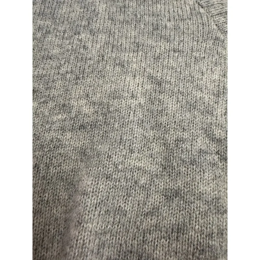 Vintage Shetland Wool Sweater Vest Heather Oatmeal Classic Cozy Large Tall